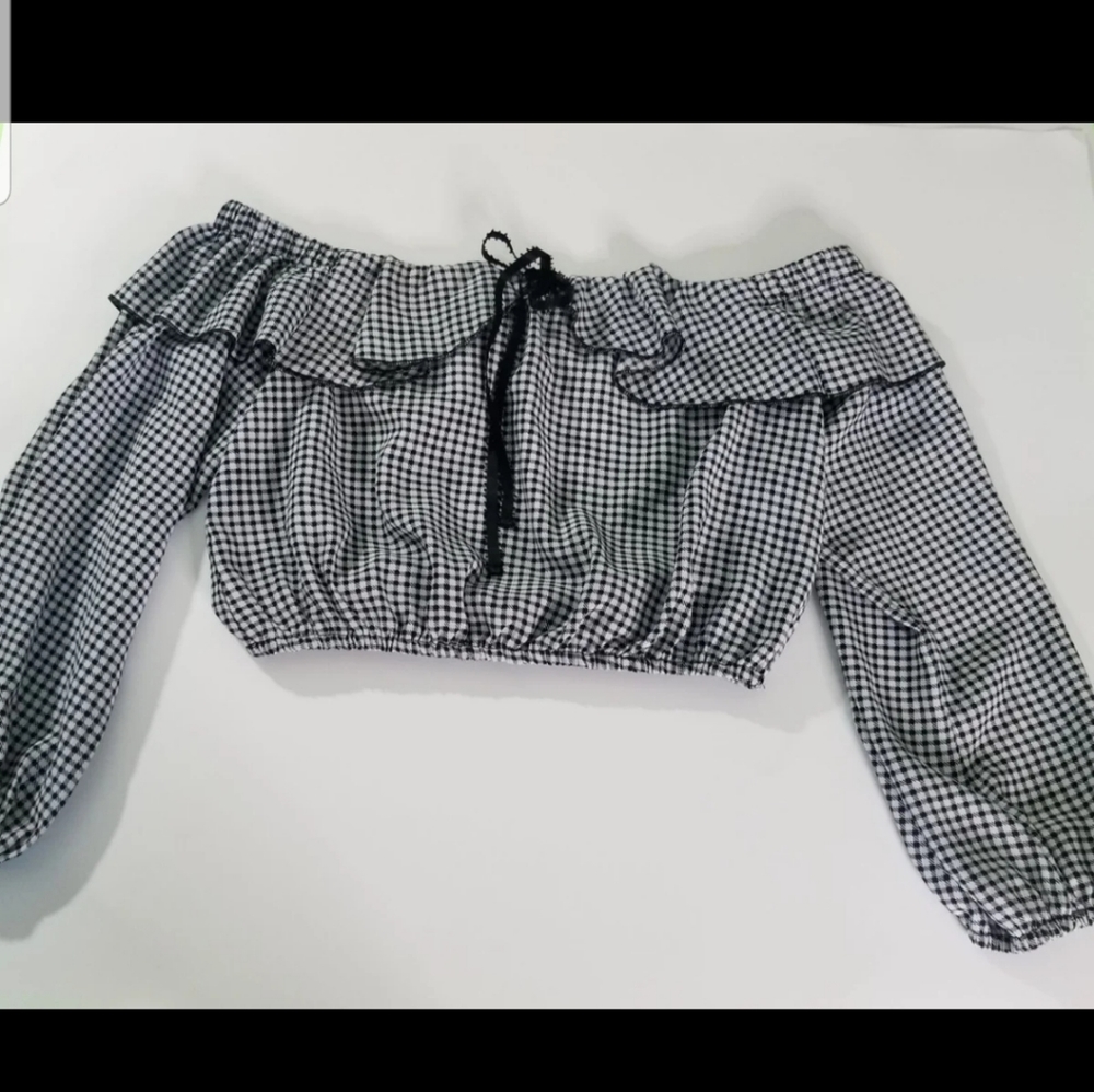 Forever 21 plaid crop top